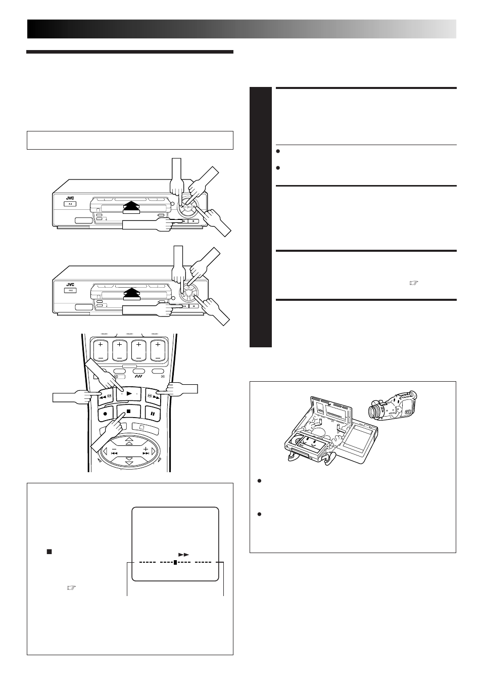Basic playback, Load a cassette, Find programme start point | Start playback, Stop playback, Playback, Tape position indicator | JVC HR-J668EU User Manual | Page 13 / 56