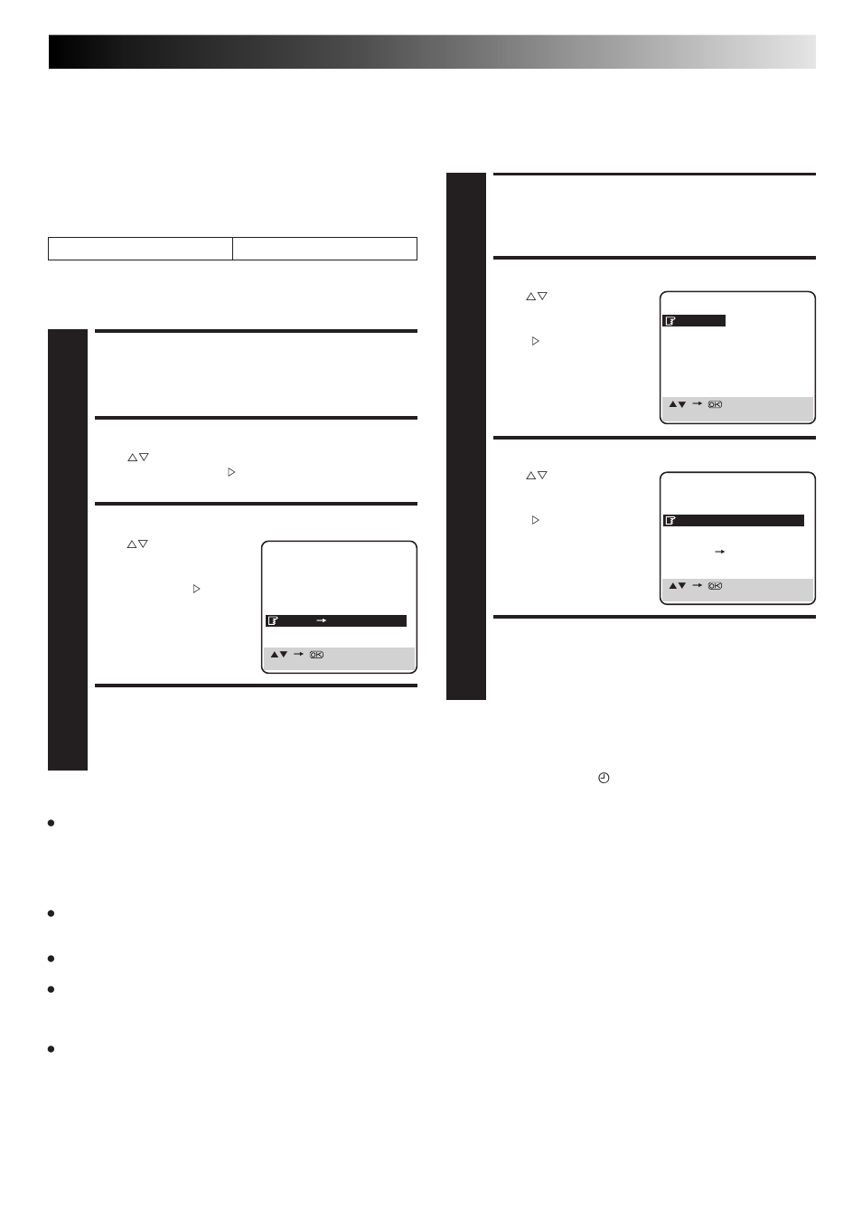 Auto timer, Auto sp → lp timer, Access main menu screen | Access mode set screen, Select mode, Return to normal screen | JVC HR-J668EU User Manual | Page 27 / 56