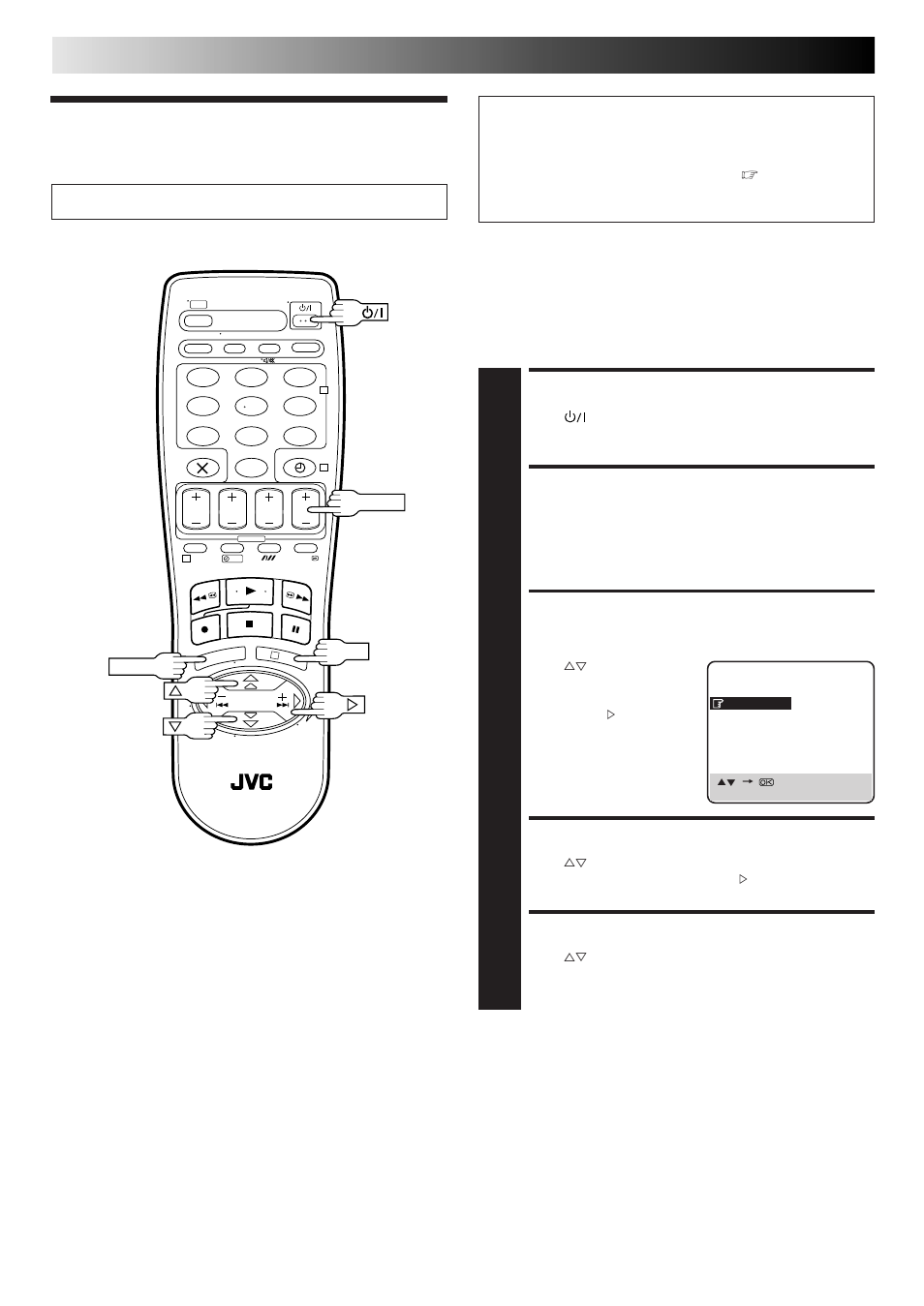 Tuner set, Turn on the recorder, Access main menu screen | Access auto ch set screen, Select country, Select language, Subsidiary settings, Auto channel set | JVC HR-J668EU User Manual | Page 36 / 56