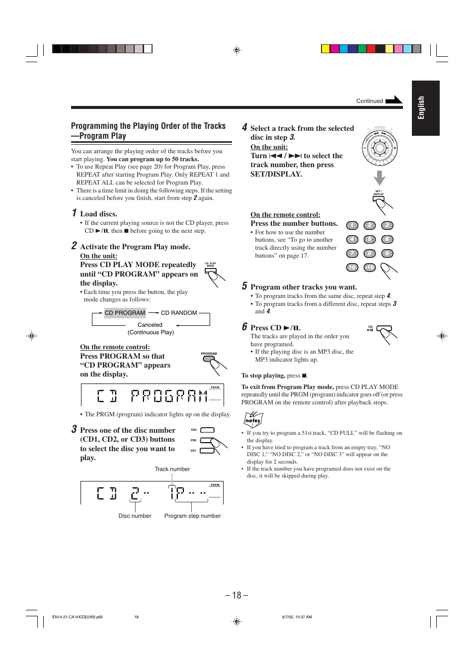 JVC CA-HXZ3 User Manual | Page 23 / 41