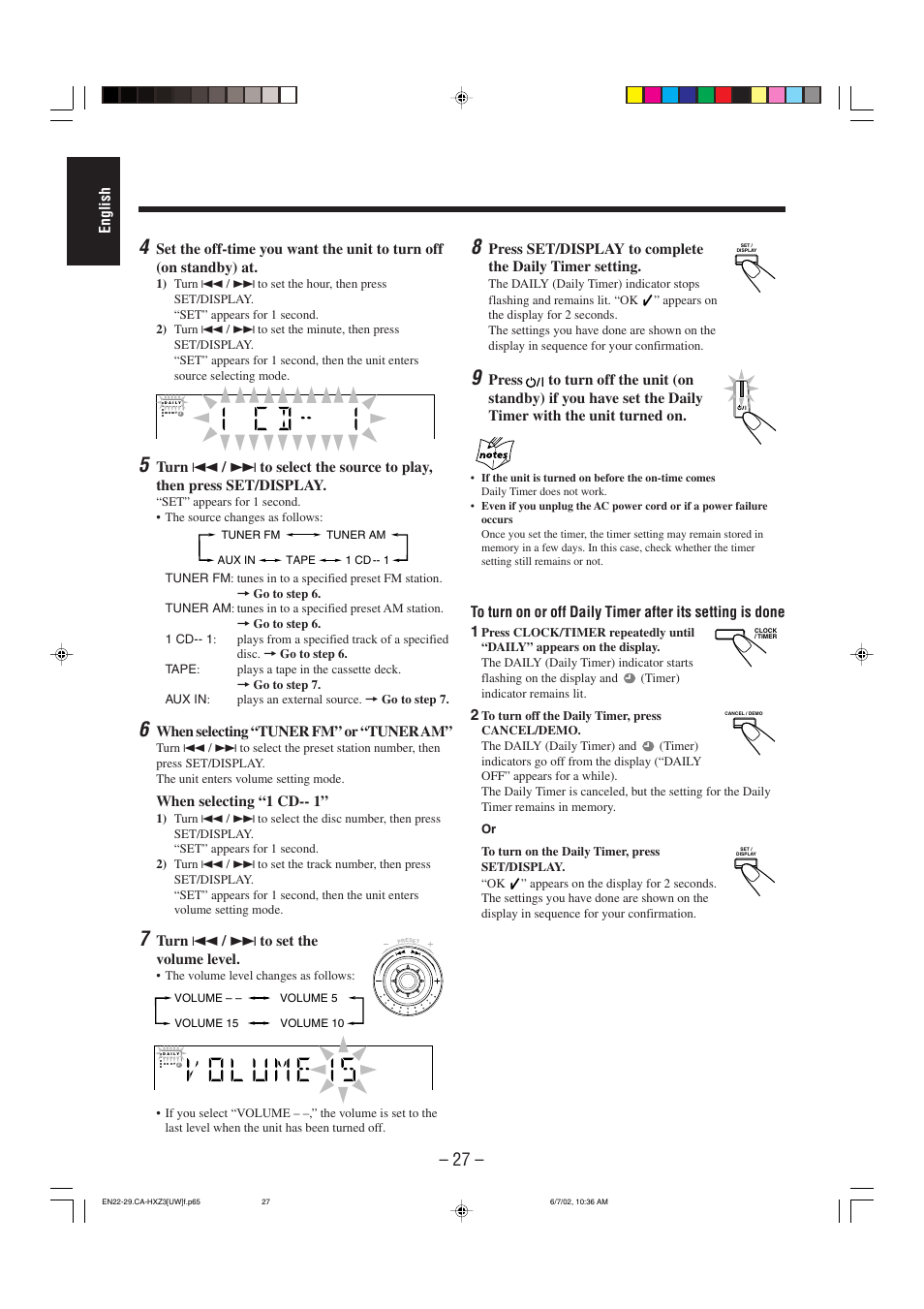 JVC CA-HXZ3 User Manual | Page 32 / 41