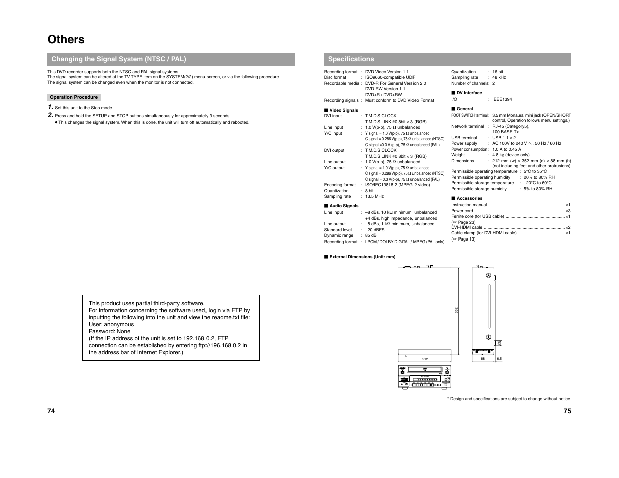 Others, Sdsp3 | JVC 240-020-505 User Manual | Page 44 / 46