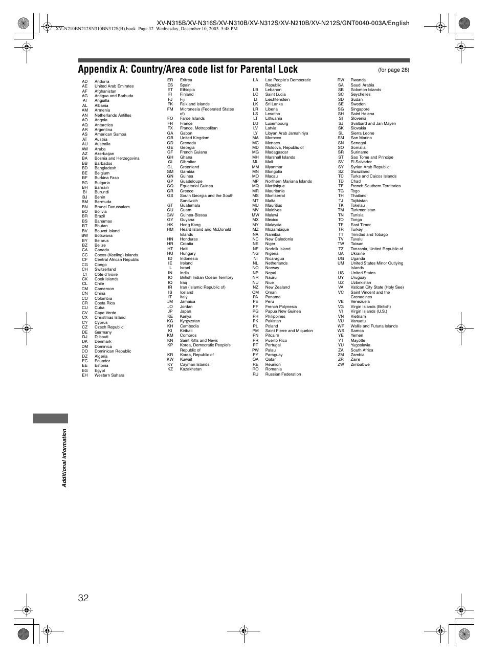 JVC XV-N212S  EN User Manual | Page 34 / 38