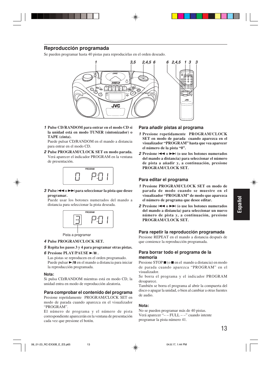 JVC RC-EX30B User Manual | Page 110 / 144