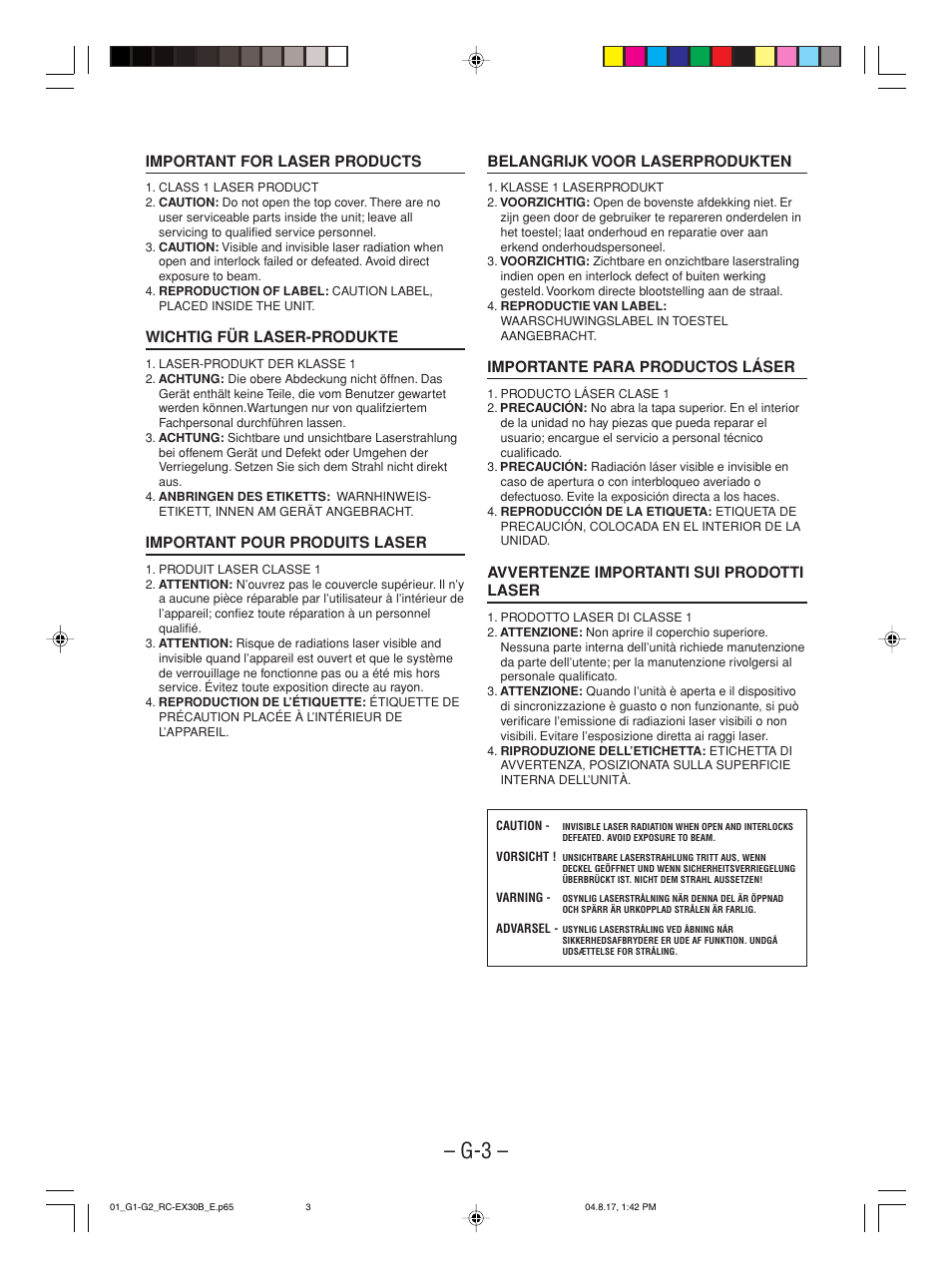 JVC RC-EX30B User Manual | Page 4 / 144