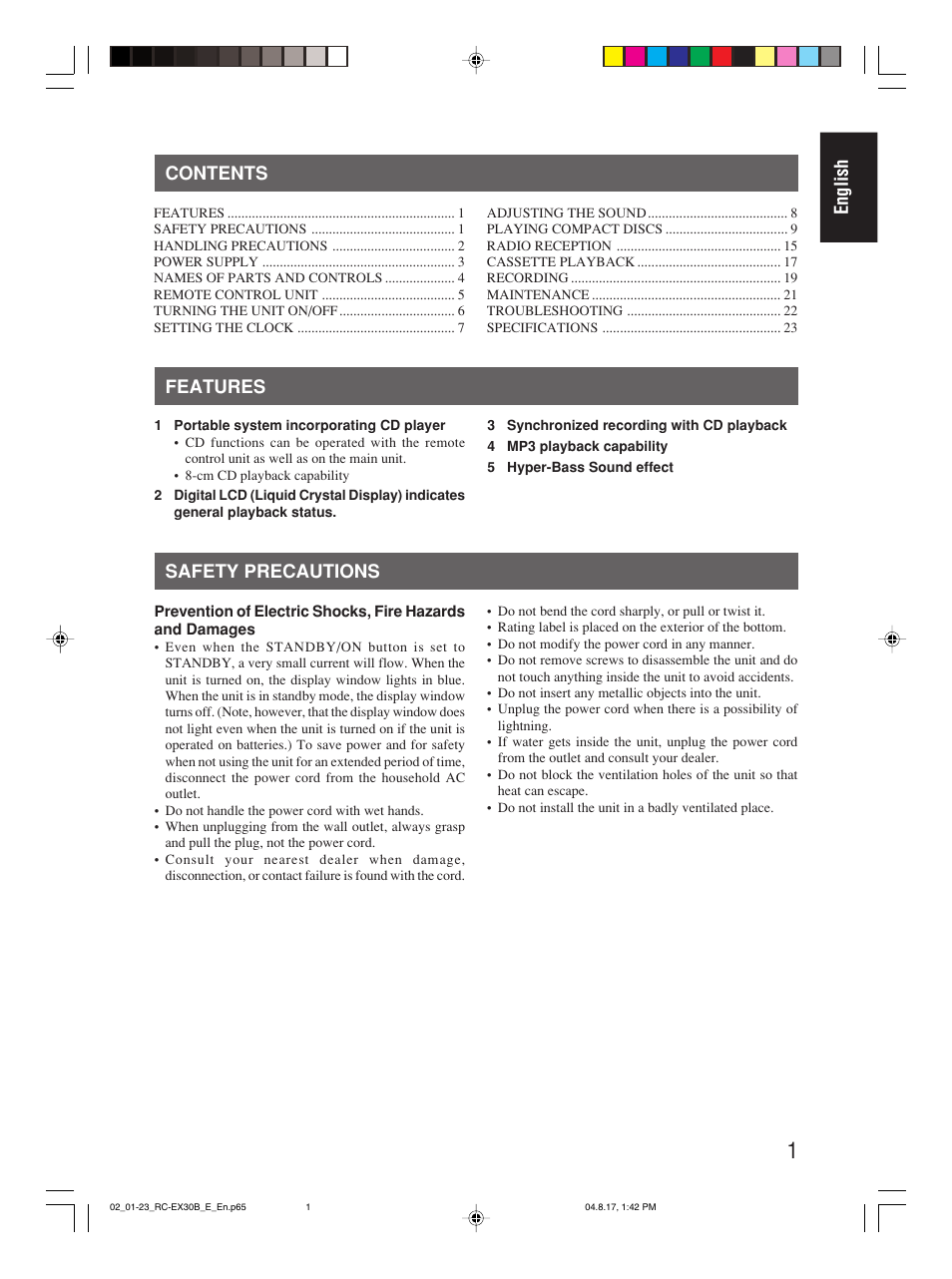 JVC RC-EX30B User Manual | Page 6 / 144