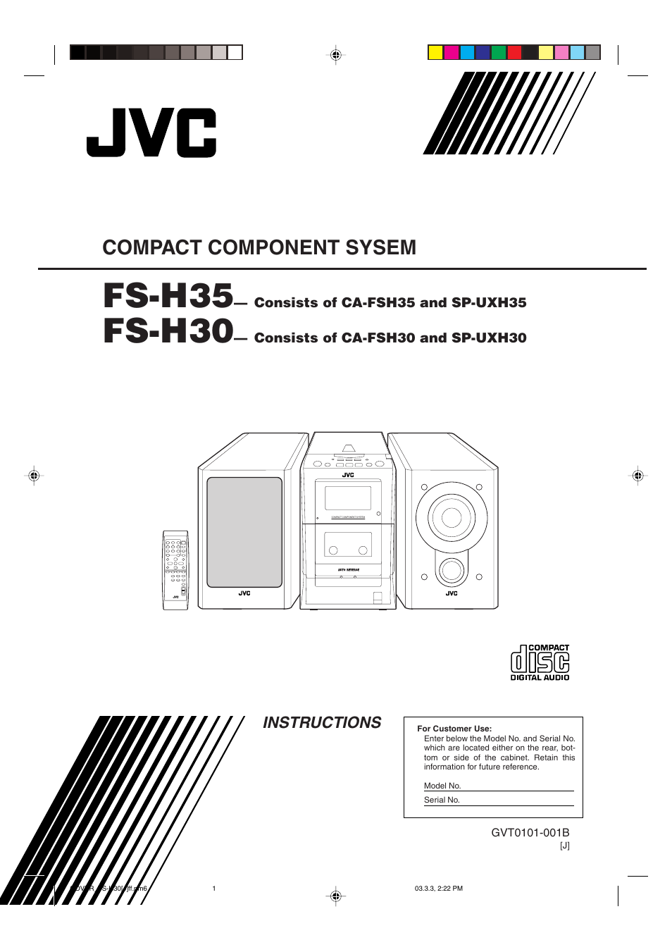 JVC CA-FSH30 User Manual | 32 pages