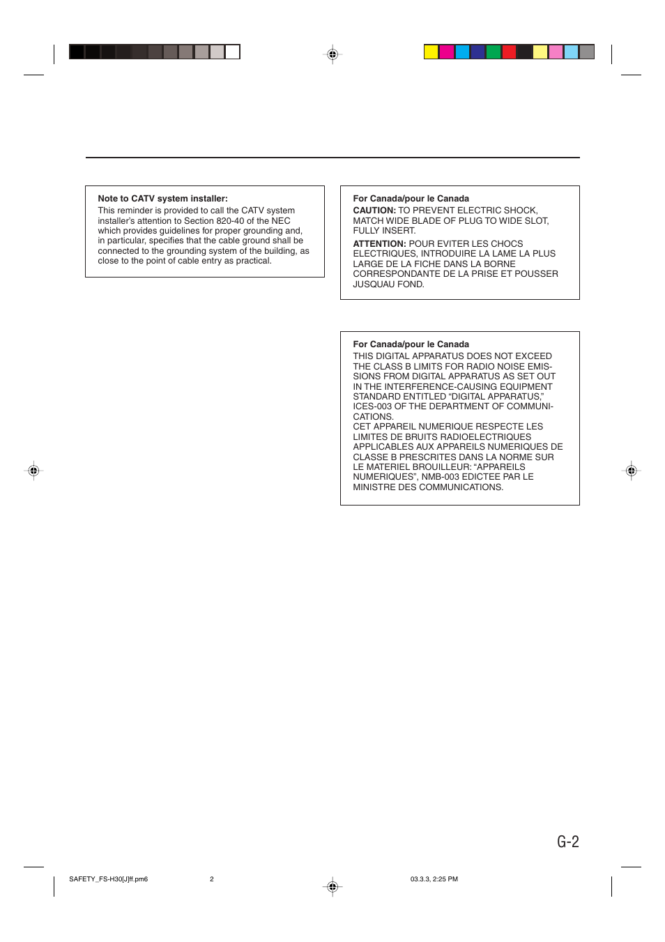 JVC CA-FSH30 User Manual | Page 3 / 32