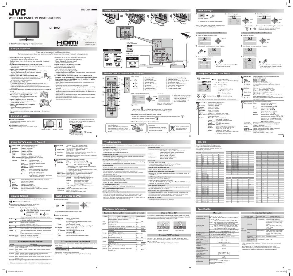 JVC 0310SCT-NF-MT User Manual | 1 page