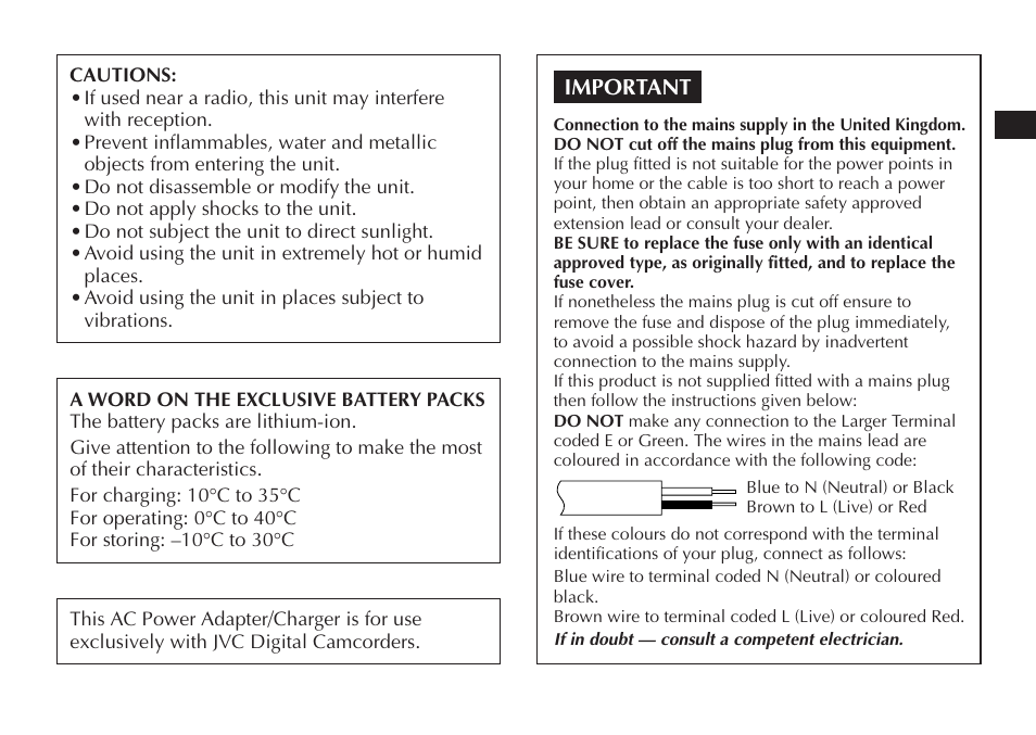 JVC AA-V20EG/EK User Manual | Page 3 / 88