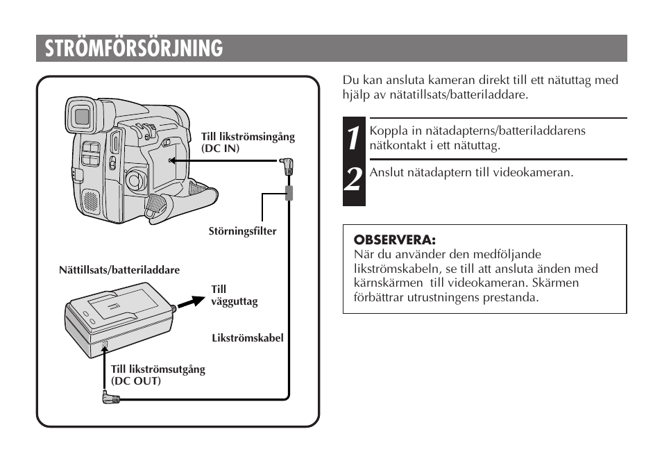 Strömförsörjning | JVC AA-V20EG/EK User Manual | Page 54 / 88