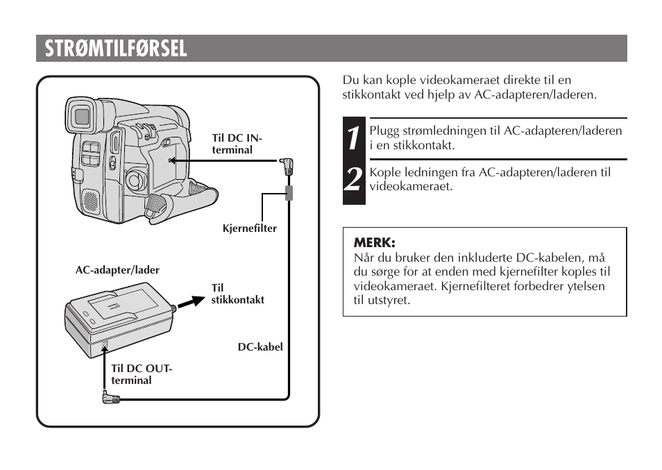 Strømtilførsel | JVC AA-V20EG/EK User Manual | Page 60 / 88