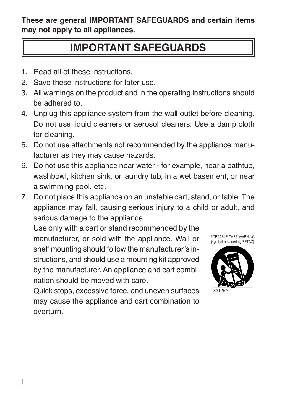 Important safeguards | JVC TK-WD31 User Manual | Page 2 / 48