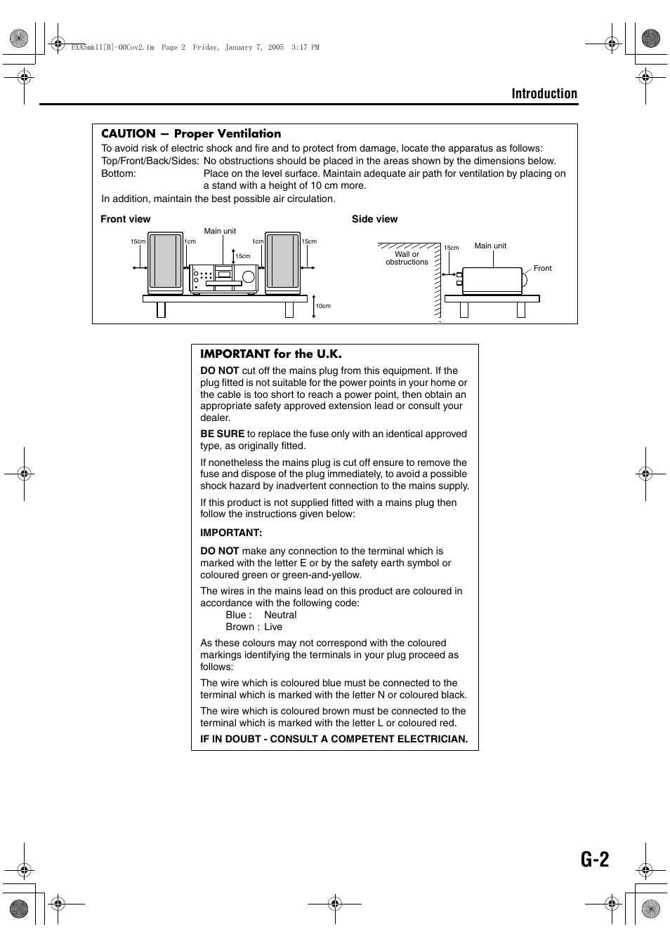 Introduction | JVC CA-EXA5 User Manual | Page 3 / 47