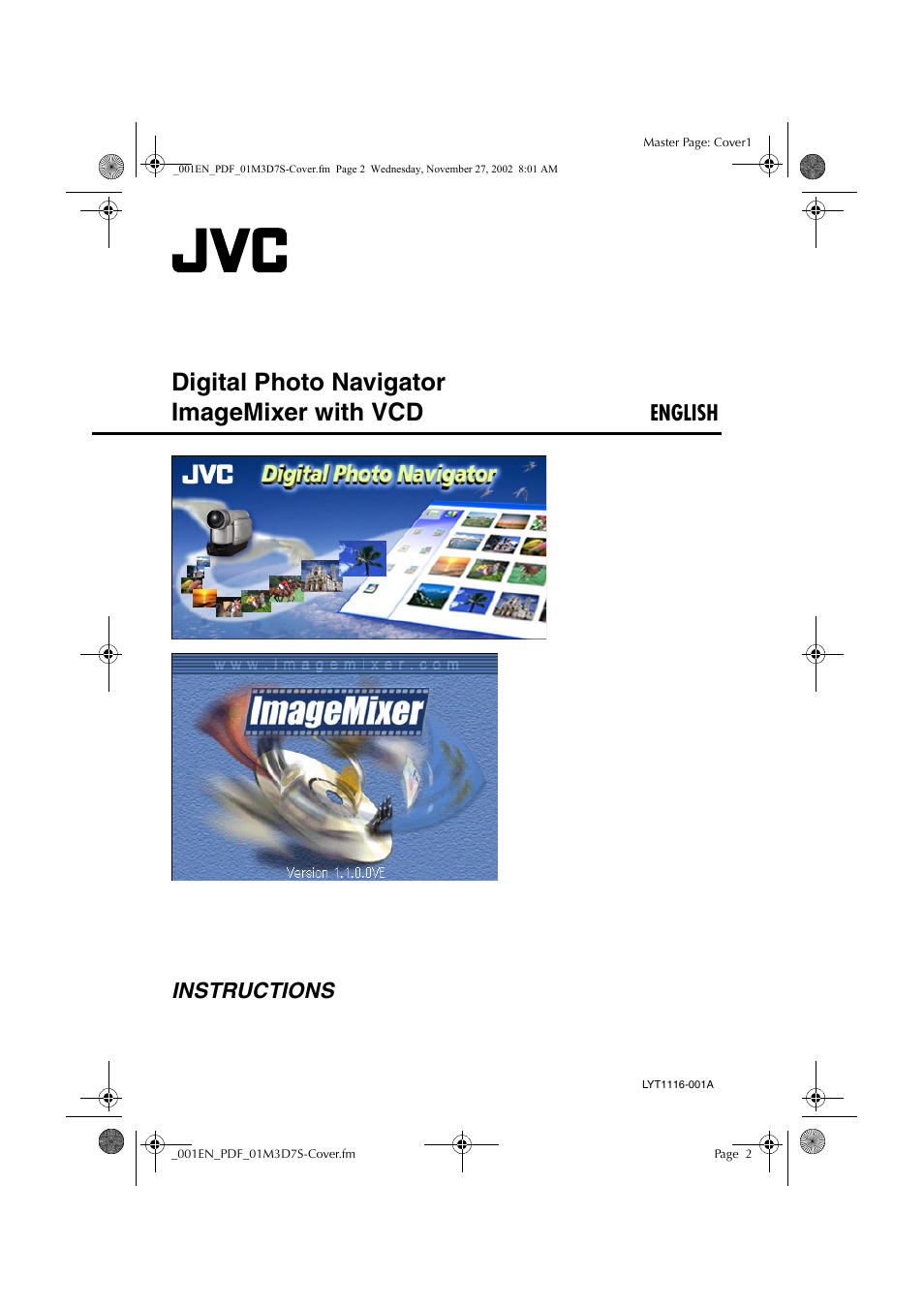 JVC Digital Photo Navigator ImageMixer with VCD LYT1116-001A User Manual | 50 pages