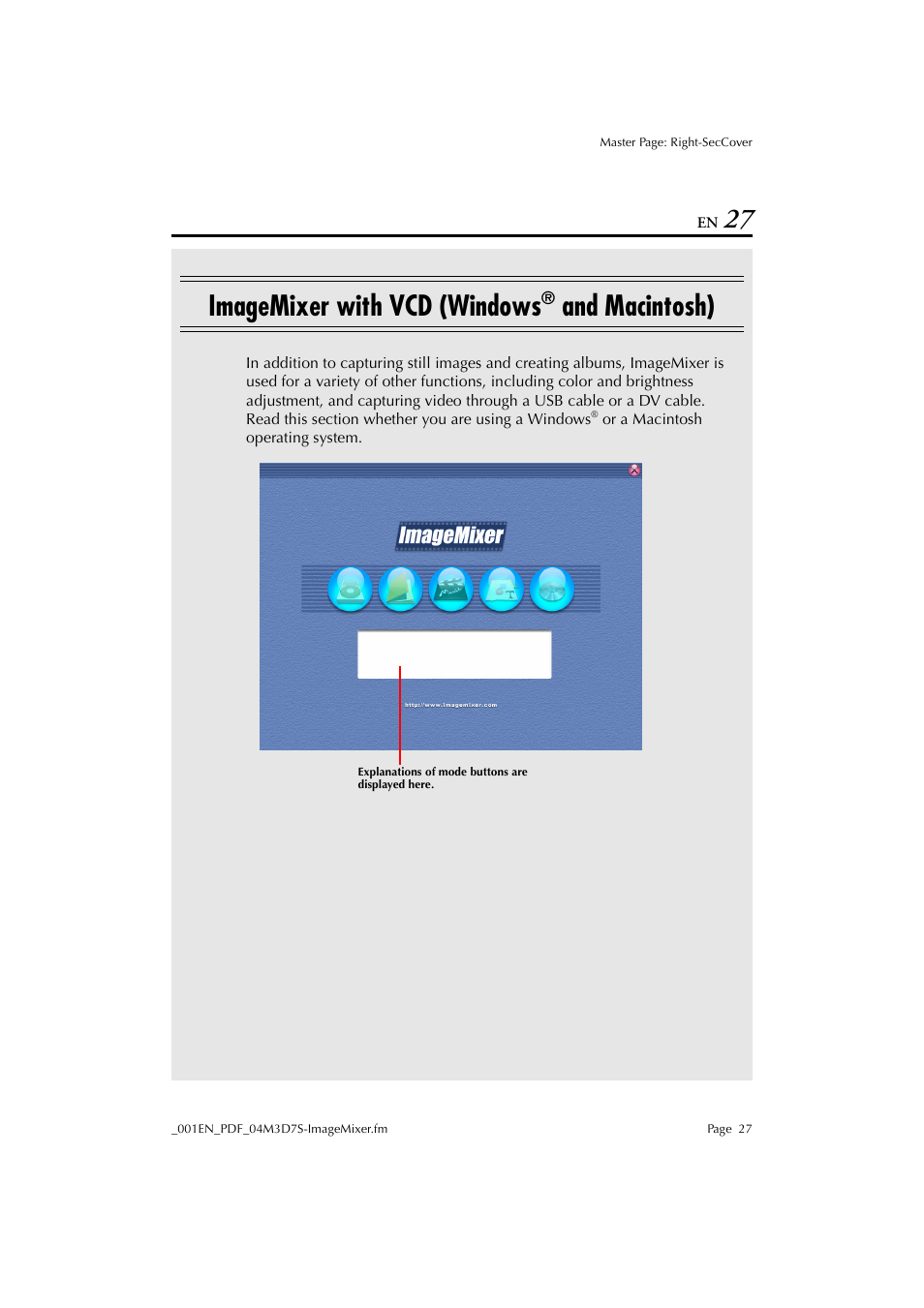 Imagemixer with vcd (windows® and macintosh), Imagemixer with vcd (windows, And macintosh) | 27 imagemixer with vcd (windows | JVC Digital Photo Navigator ImageMixer with VCD LYT1116-001A User Manual | Page 27 / 50