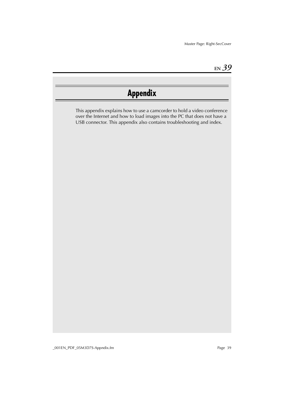 Appendix, 39 appendix | JVC Digital Photo Navigator ImageMixer with VCD LYT1116-001A User Manual | Page 39 / 50