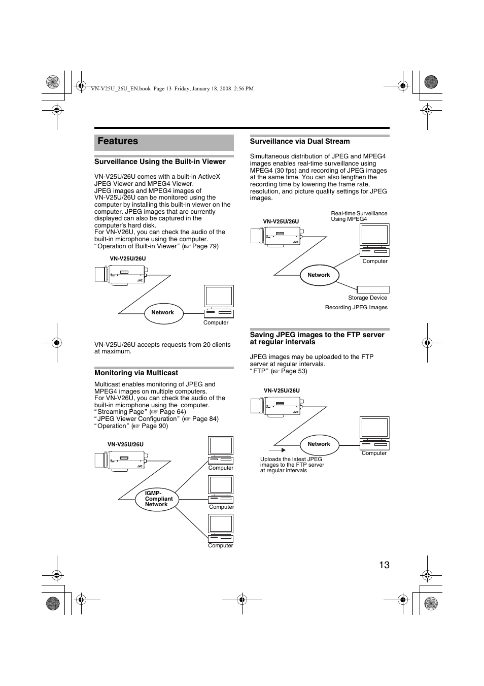 Features | JVC VN-V25U VN-V26U User Manual | Page 13 / 104