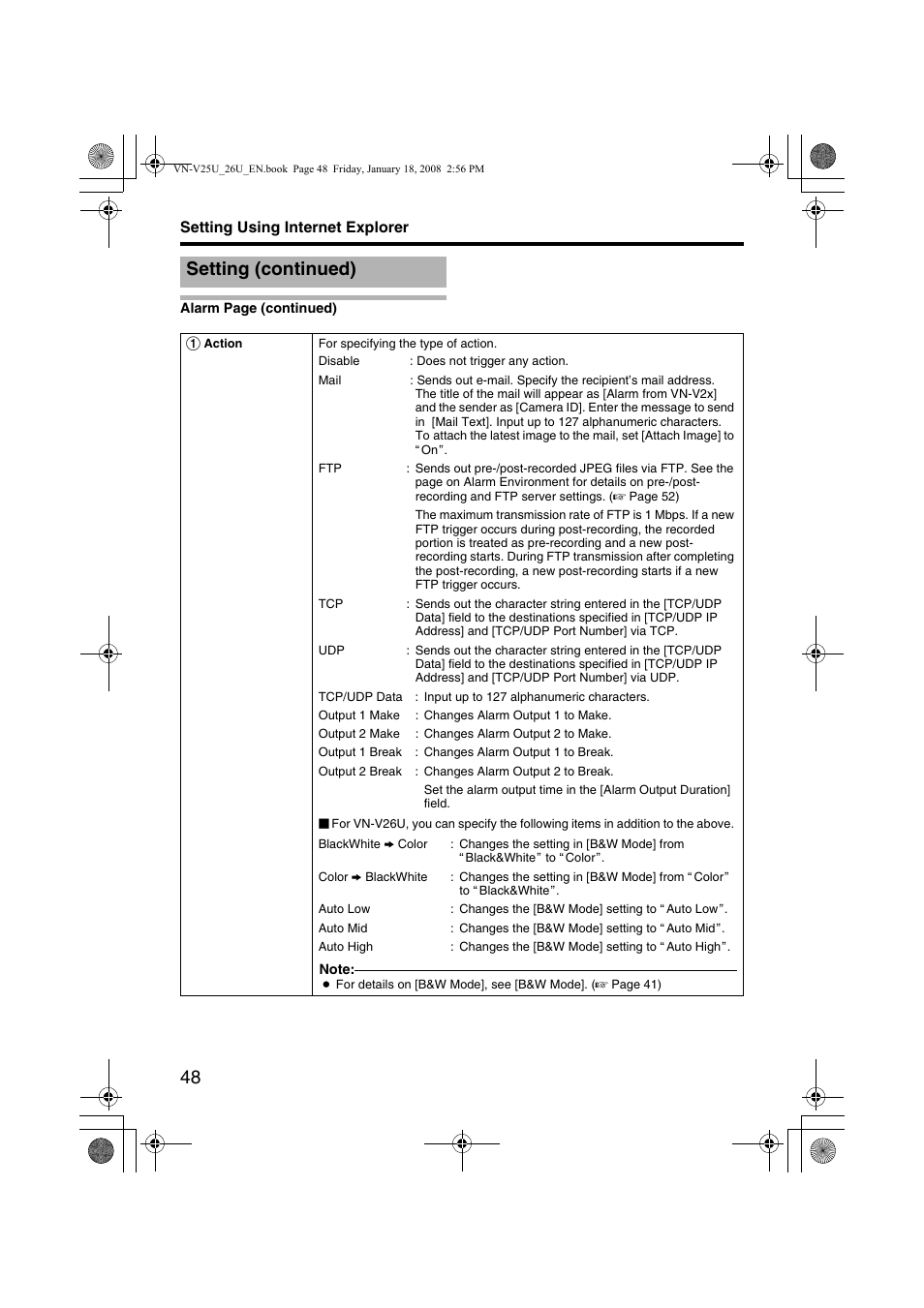 Setting (continued) | JVC VN-V25U VN-V26U User Manual | Page 48 / 104