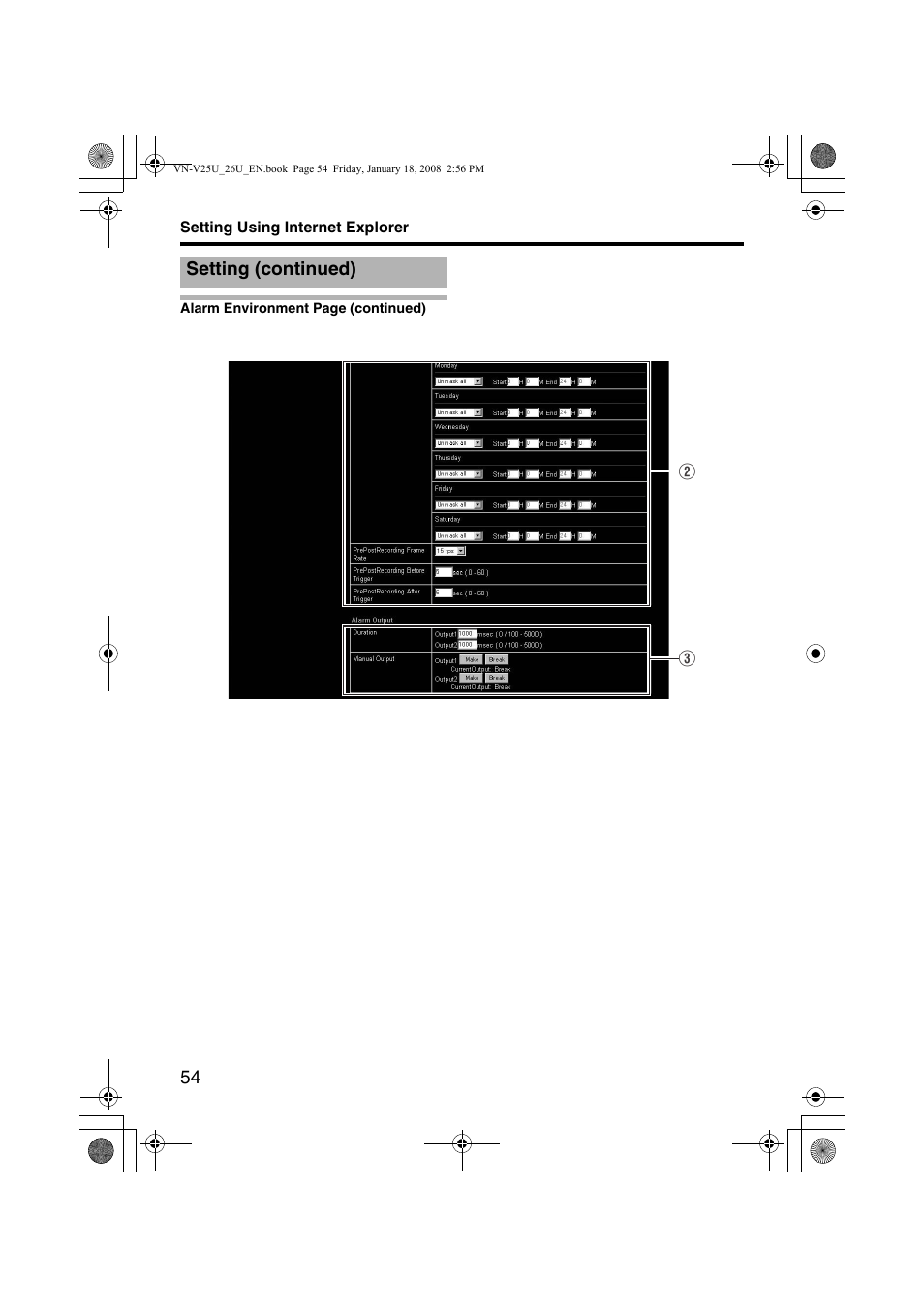 JVC VN-V25U VN-V26U User Manual | Page 54 / 104