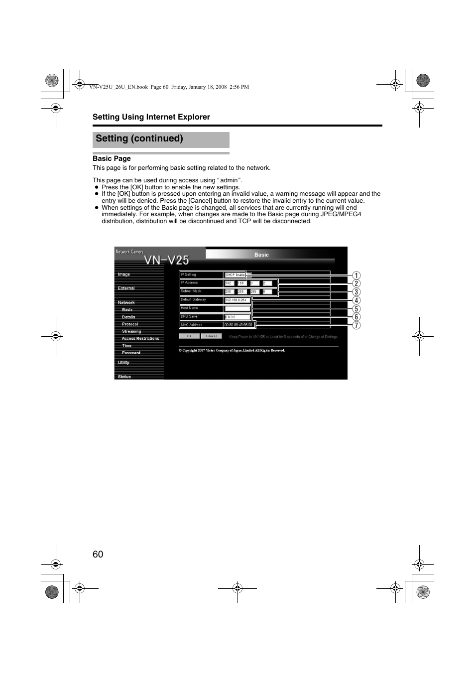 Setting (continued) | JVC VN-V25U VN-V26U User Manual | Page 60 / 104