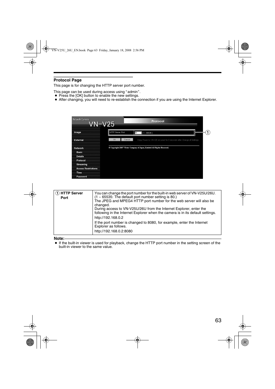 JVC VN-V25U VN-V26U User Manual | Page 63 / 104