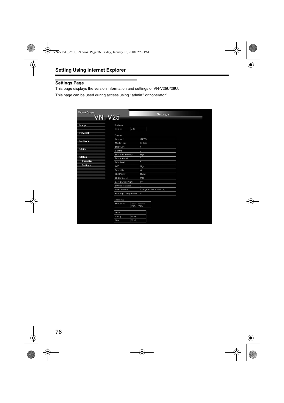 JVC VN-V25U VN-V26U User Manual | Page 76 / 104