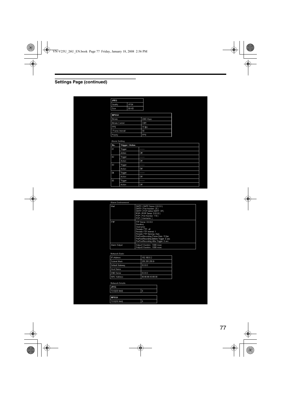 JVC VN-V25U VN-V26U User Manual | Page 77 / 104