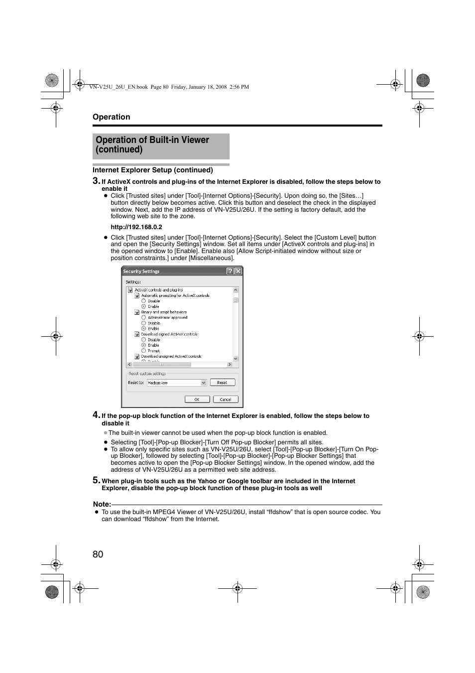 Operation of built-in viewer (continued) | JVC VN-V25U VN-V26U User Manual | Page 80 / 104