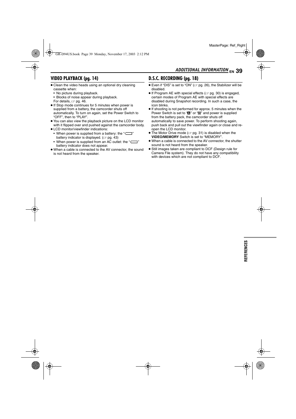 Pg. 39 | JVC GR-D74 User Manual | Page 39 / 56