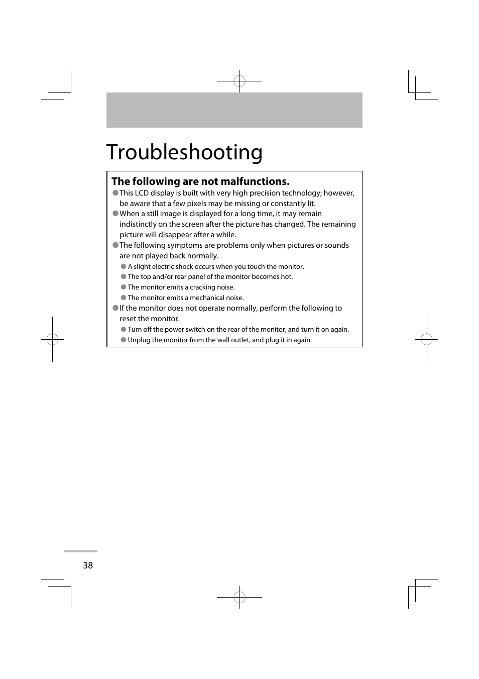 Troubleshooting, The following are not malfunctions | JVC LT-42WX70EU User Manual | Page 192 / 204