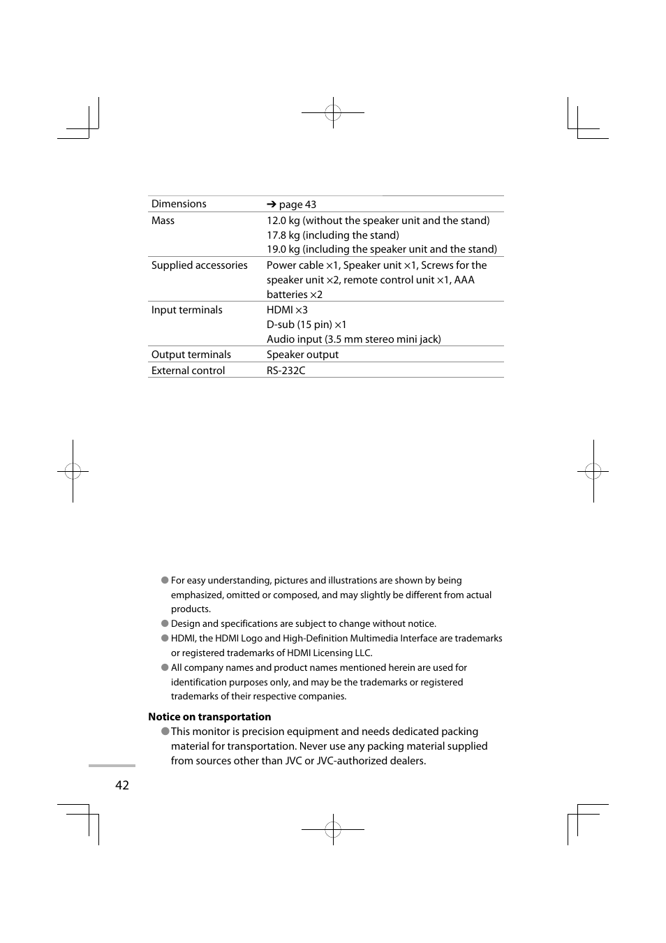 JVC LT-42WX70EU User Manual | Page 196 / 204