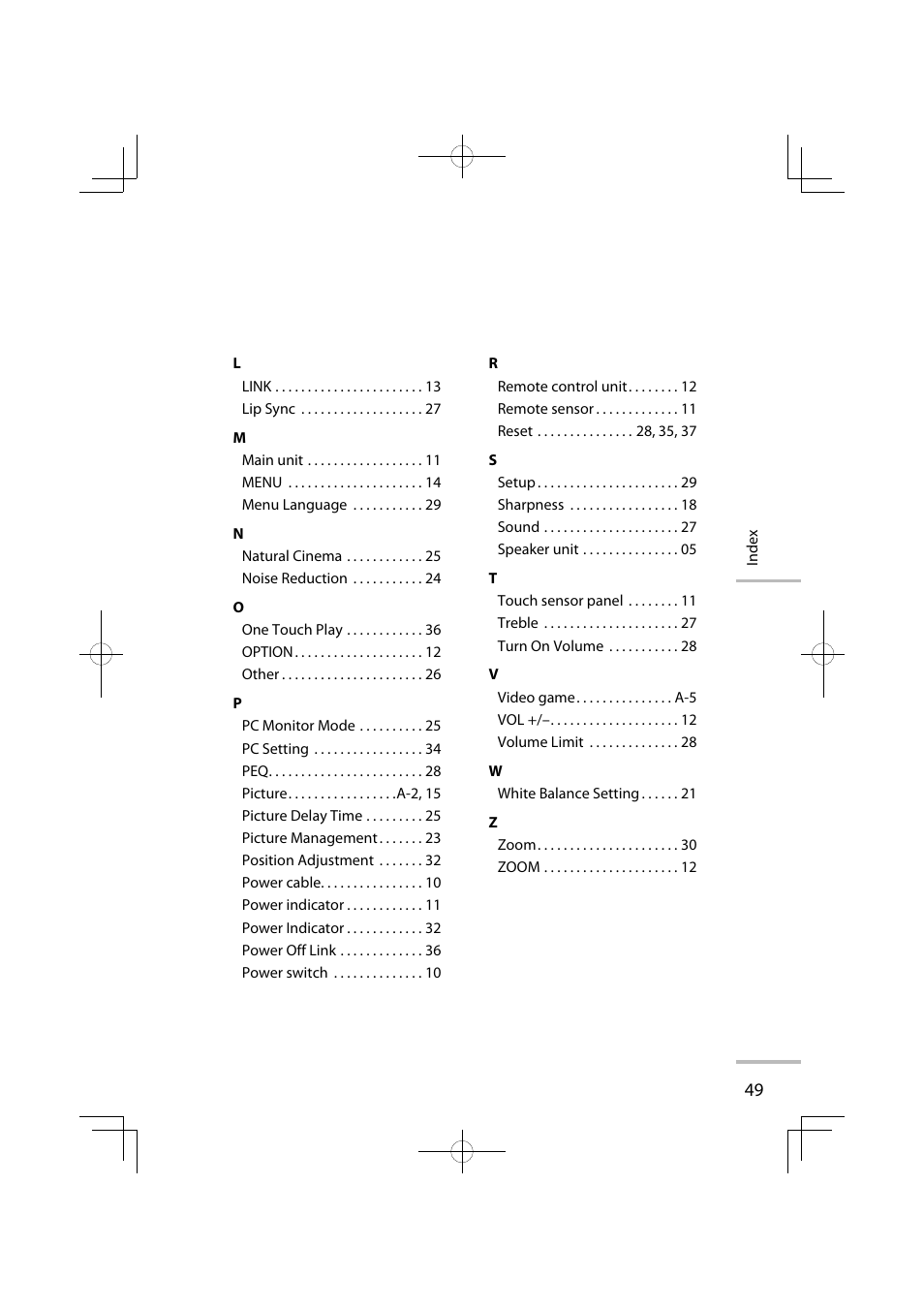 JVC LT-42WX70EU User Manual | Page 203 / 204