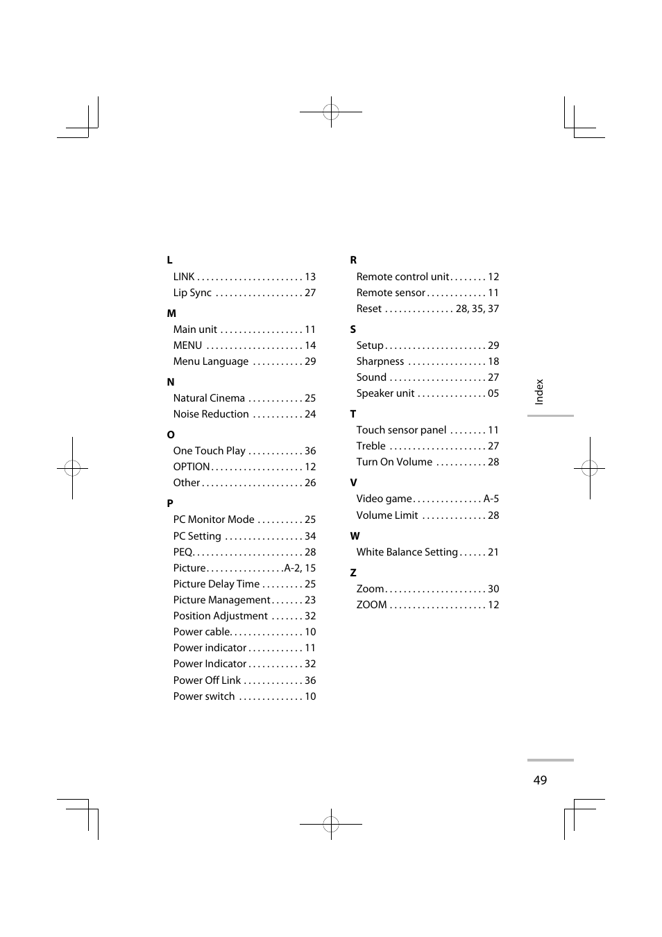 JVC LT-42WX70EU User Manual | Page 67 / 204