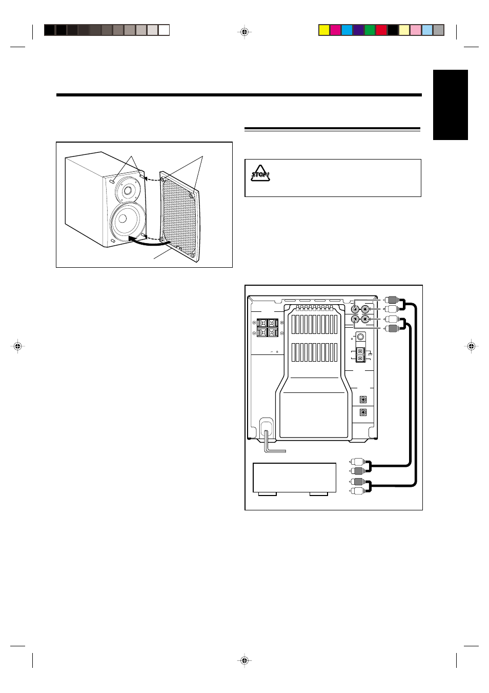 English, Connecting other components | JVC NX-CDR7 User Manual | Page 13 / 58