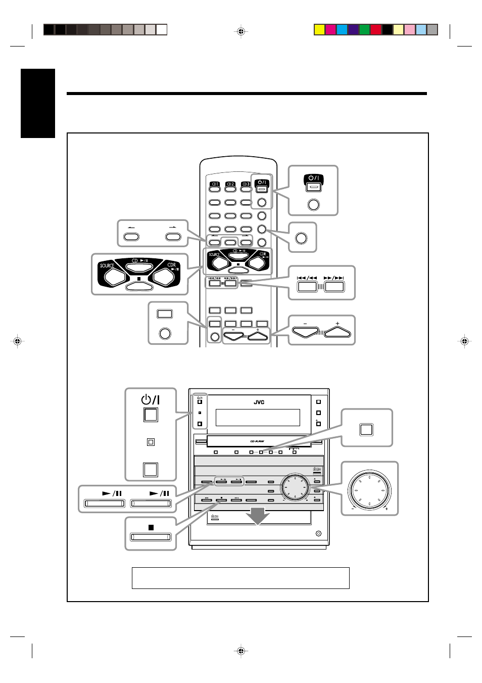 Basic and common operations, English, Compact | Digital audio, Cd cdr standby source, Volume | JVC NX-CDR7 User Manual | Page 16 / 58