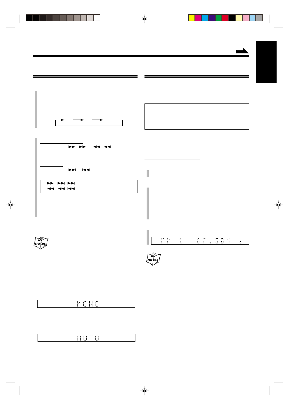 English tuning into a station, Presetting stations | JVC NX-CDR7 User Manual | Page 21 / 58