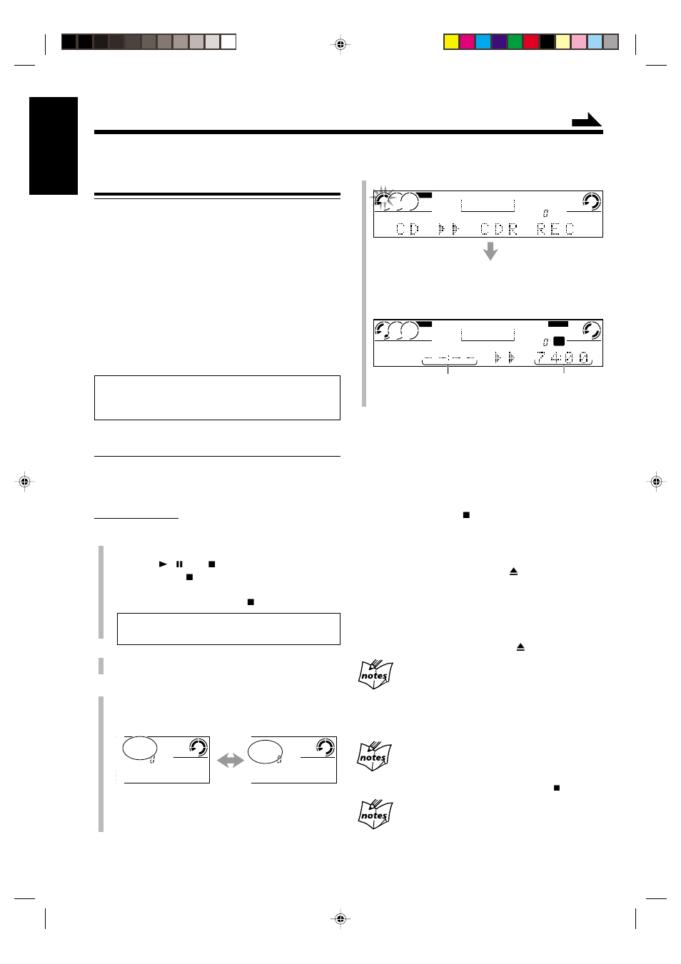 Cd direct recording, Using the direct rec button | JVC NX-CDR7 User Manual | Page 36 / 58