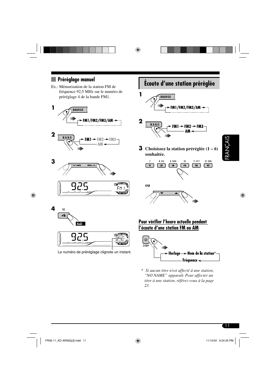 Écoute d’une station préréglée | JVC KD-AR560 User Manual | Page 79 / 105