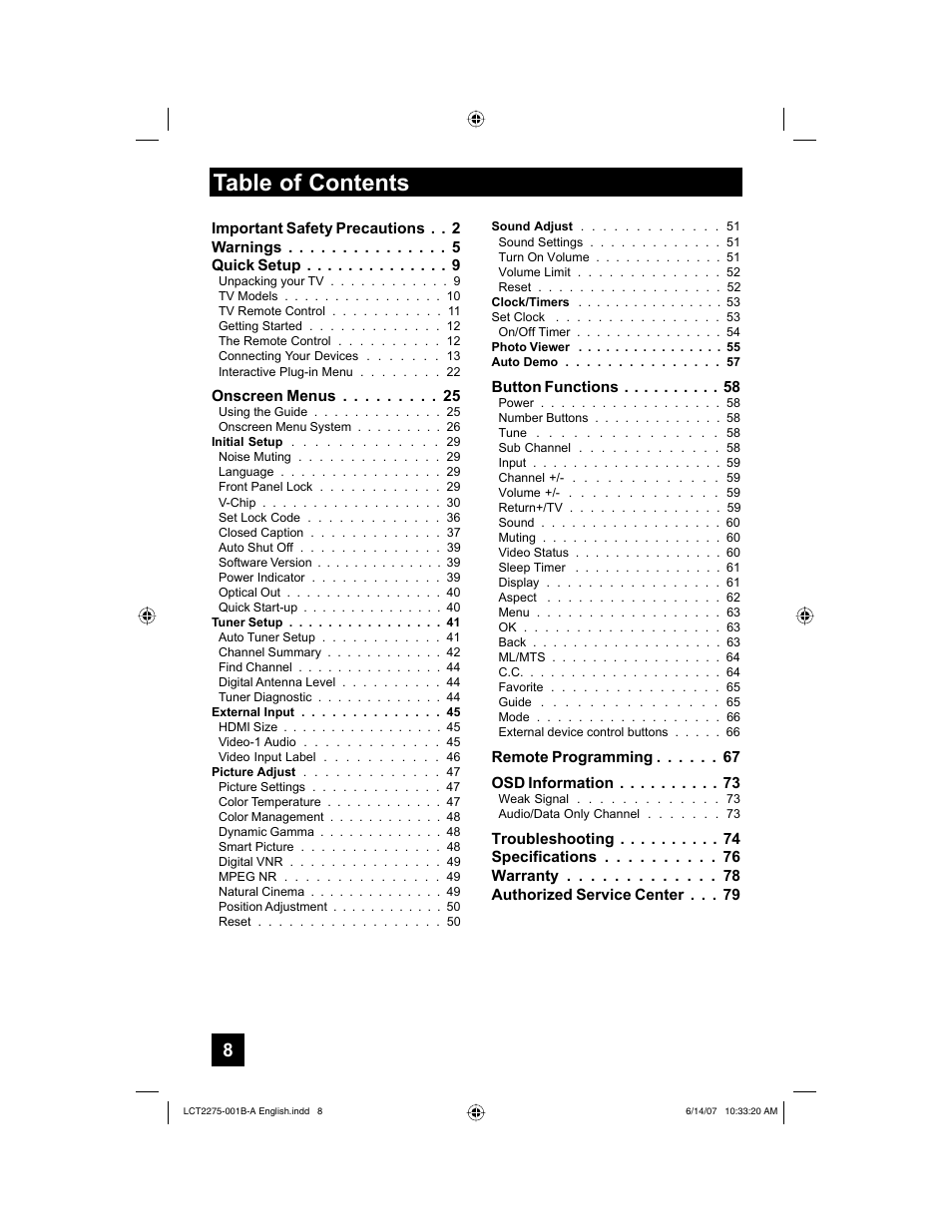 JVC RM-C1450 User Manual | Page 8 / 81