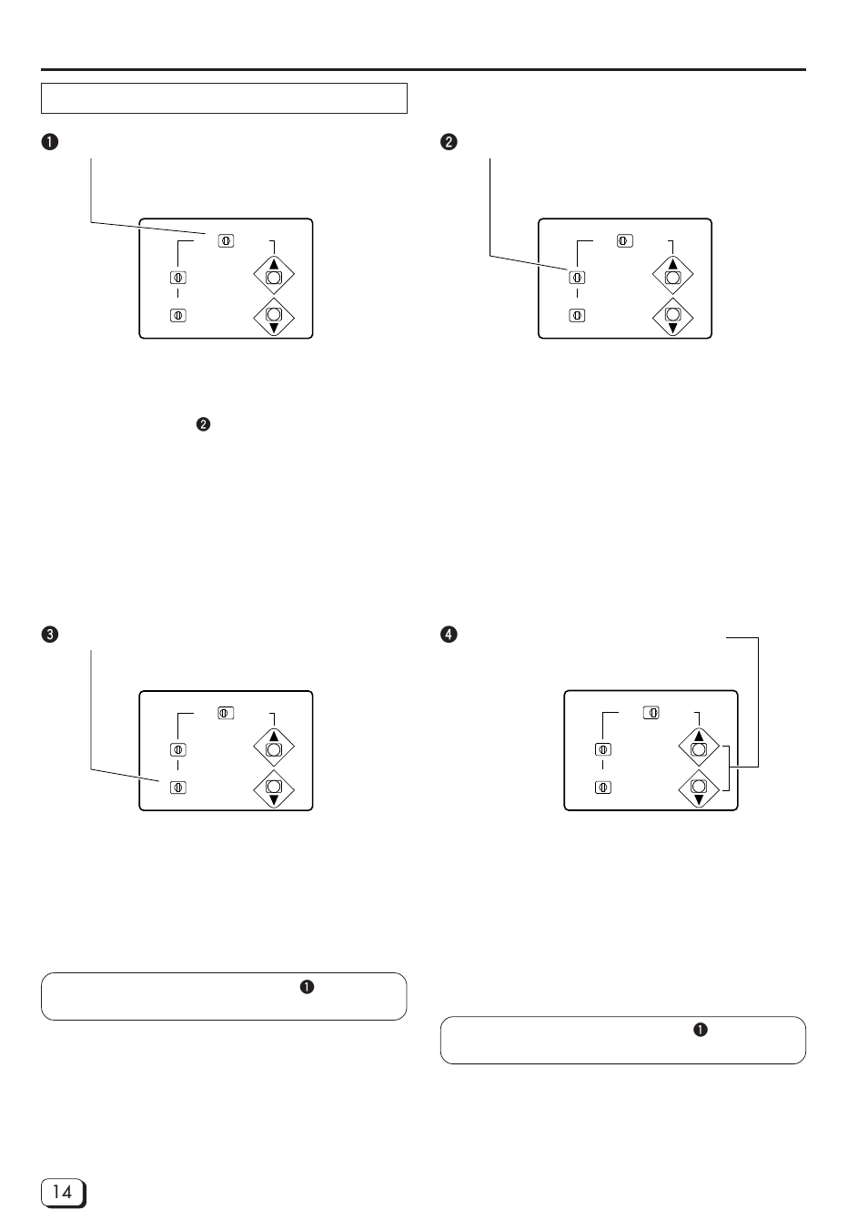 Names of parts and their functions (continued), 1gain switch, 2auto mode switch | 3auto gain switch, 4gain up/gain down buttons | JVC DZ-VCA1SE User Manual | Page 14 / 28