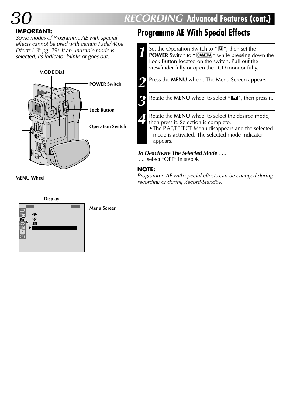 Recording | JVC LYT0633-001A User Manual | Page 30 / 76