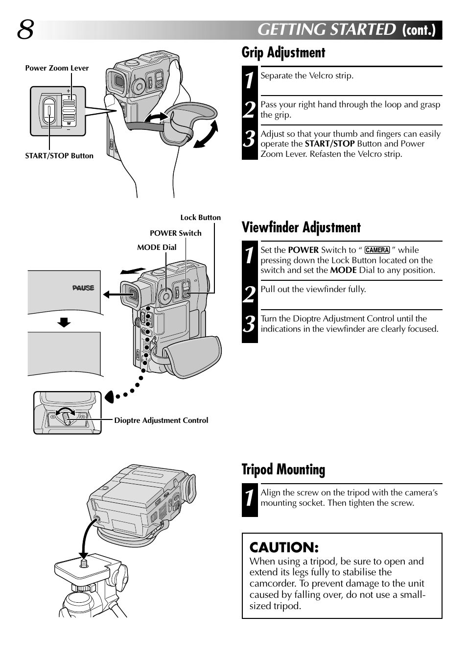 Getting started | JVC LYT0633-001A User Manual | Page 8 / 76