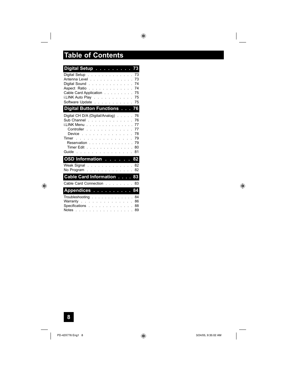 JVC 0305TNH-II-IM User Manual | Page 8 / 92