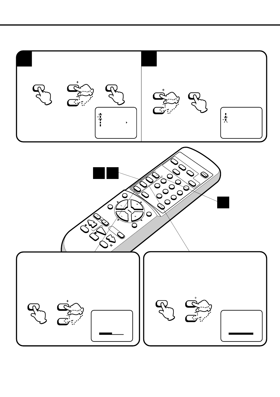 Picture control adjustments, Brightness contrast | JVC TV 13142 User Manual | Page 30 / 54