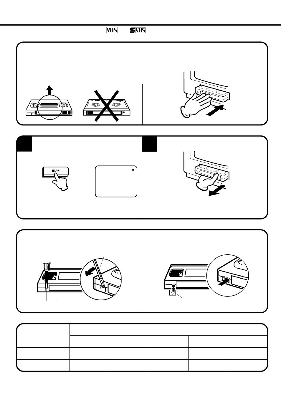 Loading and unloading a video cassette | JVC TV 13142 User Manual | Page 34 / 54