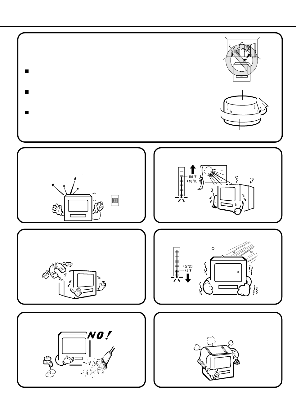 Precautions | JVC TV 13142 User Manual | Page 8 / 54