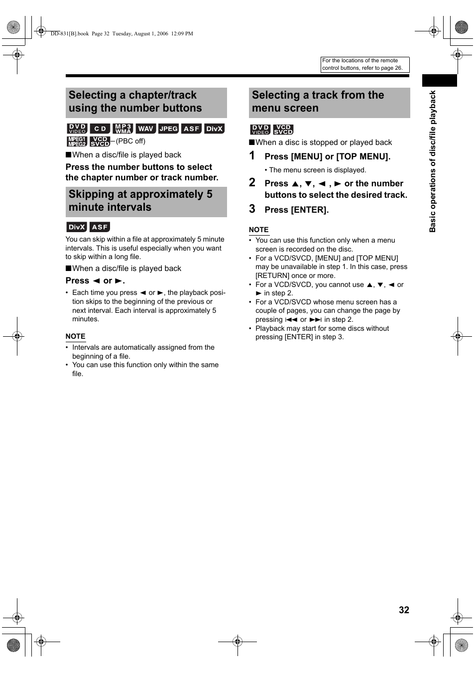 Selecting a track from the menu screen | JVC DD-1 User Manual | Page 37 / 64