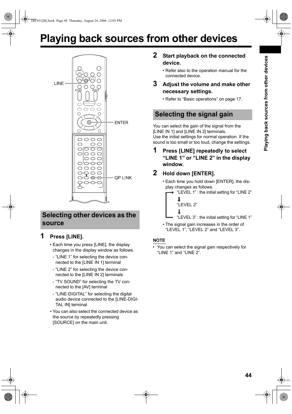 Playing back sources from other devices | JVC DD-1 User Manual | Page 49 / 64