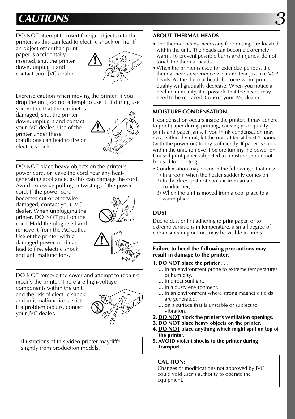 Cautions | JVC GV-PT2 User Manual | Page 4 / 75